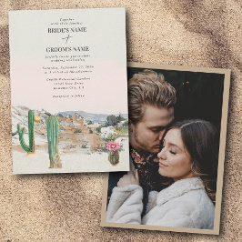 Convites Aquarela Cacto Deserto Boho Casamento Foto Persona