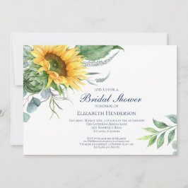 Convites Aquarela Chá de panela Floral de Girassol