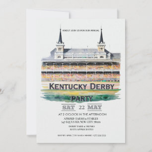 Convites Aquarela Churchill Downs Twin Spires Kentucky De