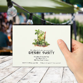 Convites Aquarela Derby do Julep de Hortelã