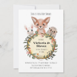 Convites Aquarela do Chá de fraldas de Registro Florestal d