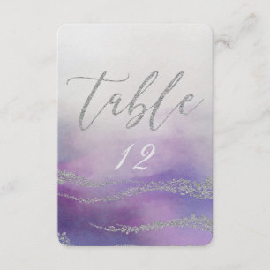 Convites Aquarela Elegante em Número de Mesa de Casamento O