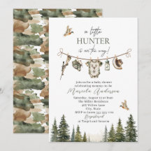 Aquarela Elegante Um Chá de fraldas Caçador