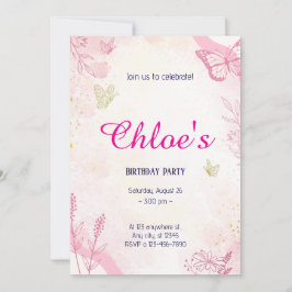 Convites Aquarela em Ouro Rosa