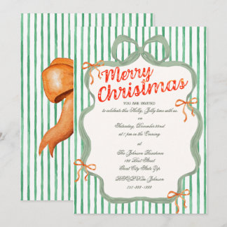 Convites Aquarela Estilo Natal Desenhado à Mão Vintage 