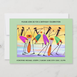 Convites Aquarela Exprimindo Felicidade