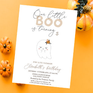 Convites Aquarela Fantasma Bonito Boo Halloween