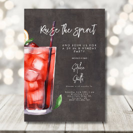 Convites Aquarela festa de aniversário coquetel