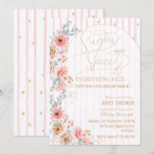 Aquarela Floral Açúcar e especiarias  Chás de bebê