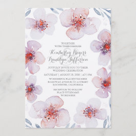 Convites Aquarela Floral - Casamento Moderno do Jardim Botâ