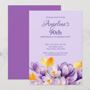 Convites Aquarela Floral de Primavera para Aniversário de 9