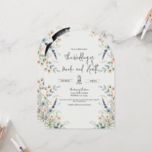 Aquarela Floral Flores Silvestres Casamento de Pri