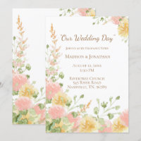 Aquarela Floral Rosa Elegante Chic Marrom Script