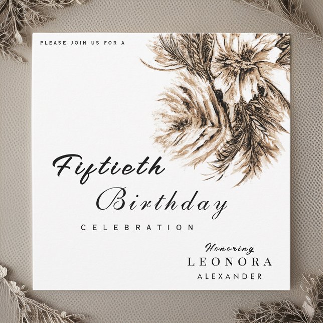 Convites Aquarela Flores de Pedeno Qualquer Festa de aniver (Criador carregado)