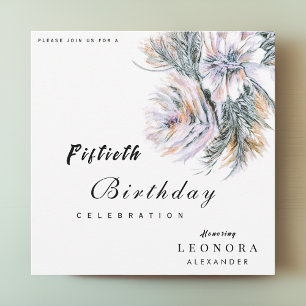 Convites Aquarela Flores de Pedeno Qualquer Festa de aniver