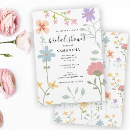 Convites Aquarela Flores Flóridas Chá de panela