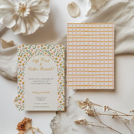 Convites Aquarela Flores Primavera Páscoa Café da Manhã Caç