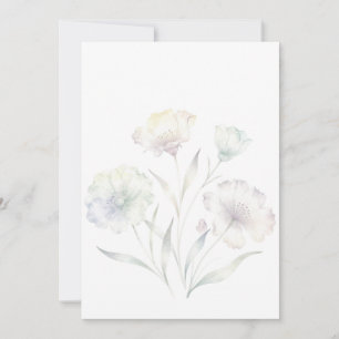 Convites Aquarela Flores Silvestres Pastel Suave Graça