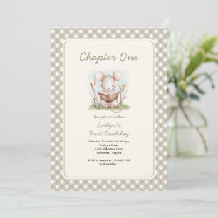 Convites Aquarela Floresta Capítulo Um Aniversário de 1 ano