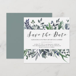 Convites Aquarela Folhagem | Casamento Salve a Data