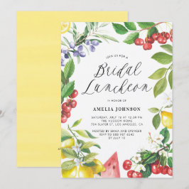 Convites Aquarela Frutas Floral Bridal