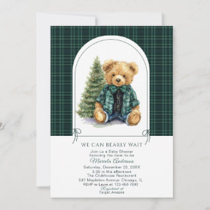 Convites Aquarela Inverno Urso de pelúcia Natal Bebê Show