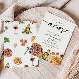 Convites Aquarela italiana que é mais Festa de noivado