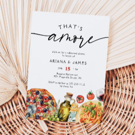 Convites Aquarela italiana que é um Janto de ensaio adicion