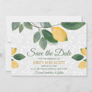 Convites Aquarela Lemons Sicilianos Salve A Data