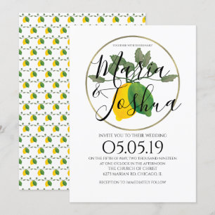Convites Aquarela Limoncillo Lima Limão Casamento