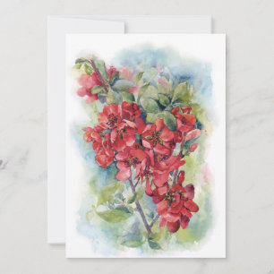 Convites Aquarela maçã marmelo flor flores árvore casamento