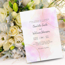 Aquarela minimalista rosa e branco elegante dourad