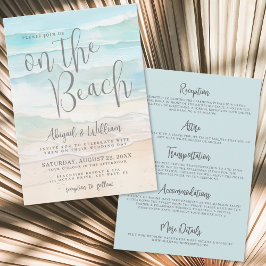 Convites Aquarela No Casamento Tudo Em Um Na Praia