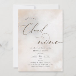 Convites Aquarela no Chá de fraldas da Nuvem 9