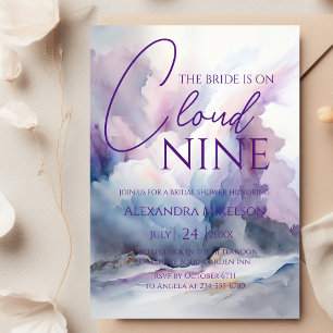 Convites Aquarela no Chá de panela da Nuvem 9