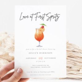 Convites Aquarela No Primeiro Chá de panela Spritz