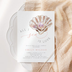 Convites Aquarela Oceano Tudo Que Eu Mar É Chá de panela De