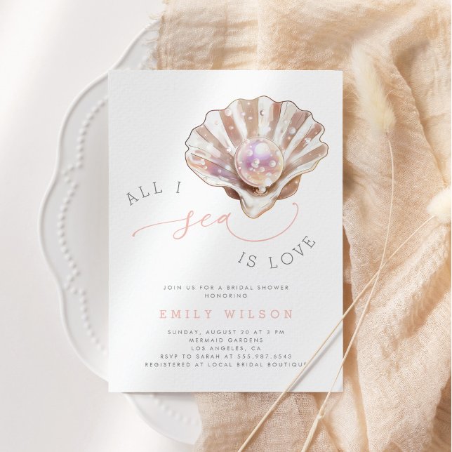 Convites Aquarela Oceano Tudo Que Eu Mar É Chá de panela De (Criador carregado)