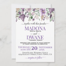 Aquarela Pluma e Flores Liláticas