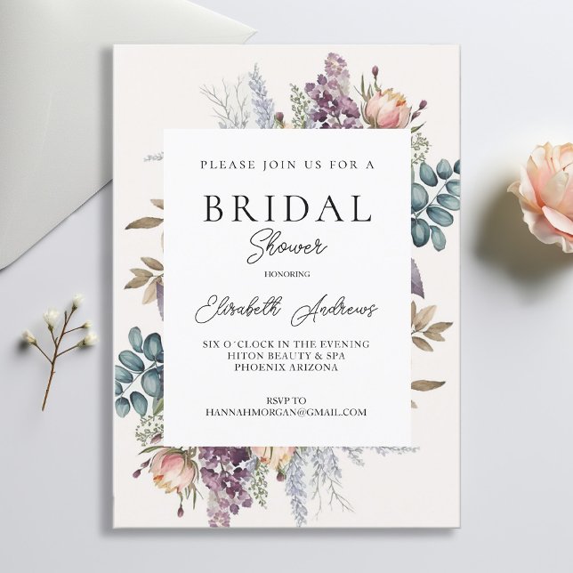 Convites Aquarela Primavera botânica (Criador carregado)