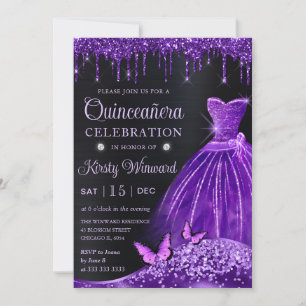 Convites Aquarela Puro-Lápida Quinceanera