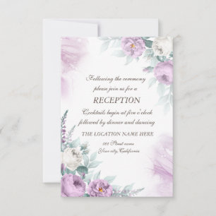 Convites Aquarela Rosas Violeta Bolinhas Casamento