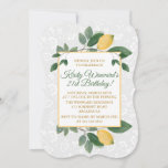 Convites Aquarela Siciliana Lemons Aniversário<br><div class="desc">Design de Lemons Sicilianos com cor d'água com padrão branco floralGráficos por DigitalCurio no Etsy</div>