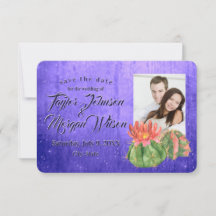 Aquarela Suculta Foto Roxo Salvar Data