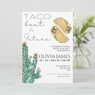 Convites Aquarela taco sobre a futura graduação