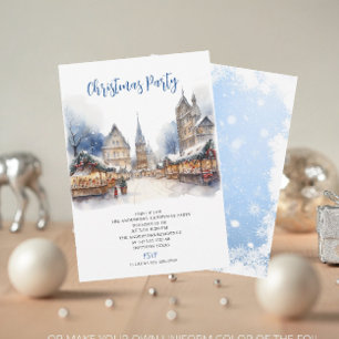Convites Aquarela tradicional inverno feliz Natal