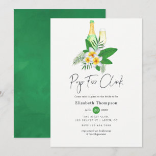 Convites Aquarela Tropical Pop Fizz Clink