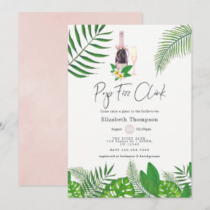 Convites Aquarela Tropical Pop Fizz Clink