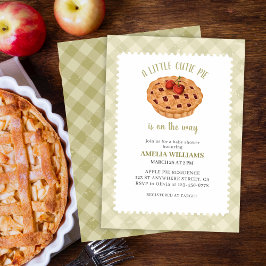 Convites Aquarela Um chá de fraldas de queda de torta