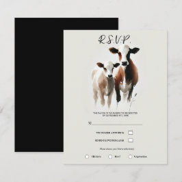 Convites Aquarela Vacas Casamento Rústico Minimal